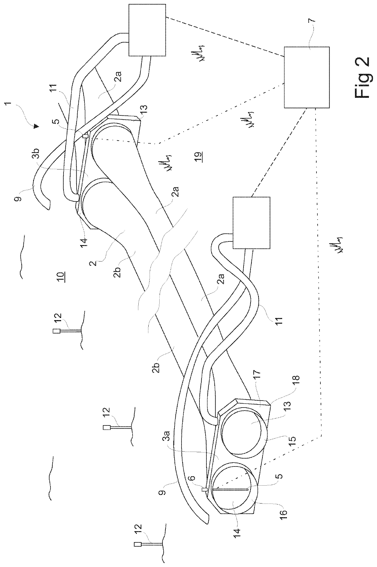 Portable flood barrier system and method of monitoring said system