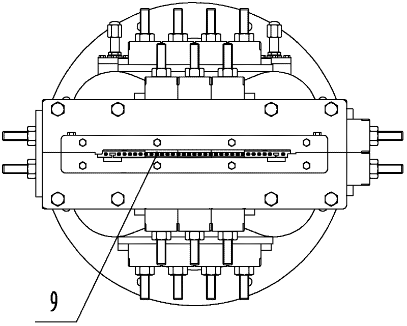 Multifunctional hanging plate and split brick extrusion forming mold