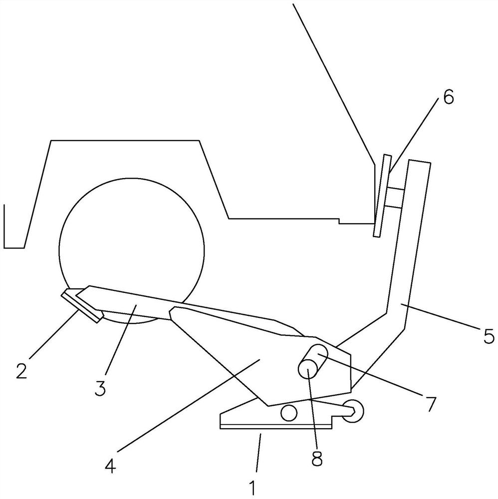 Large-scale vehicle mandatory stop device and its mandatory parking method