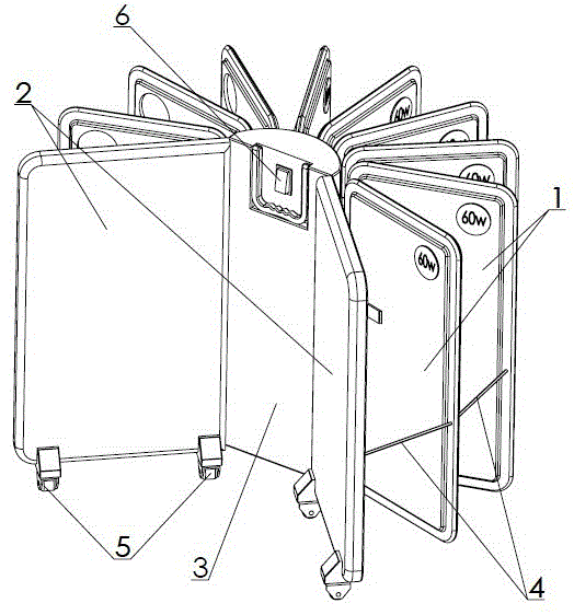 A foldable electric heater for easy storage