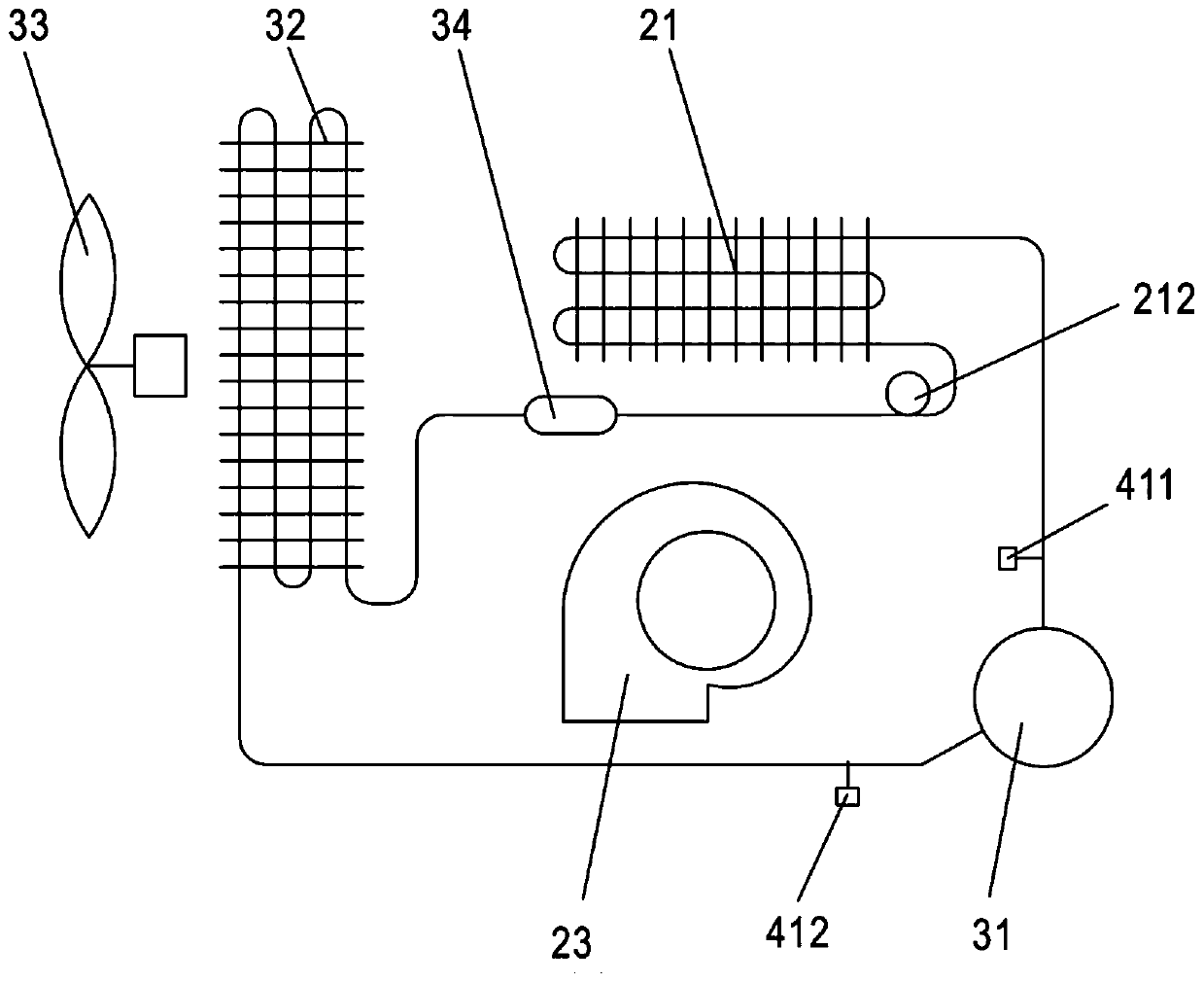 Double-air-inlet type drainage anti-reverse-suction air conditioner