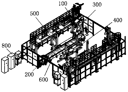 Integral welding workstation and vehicle production line