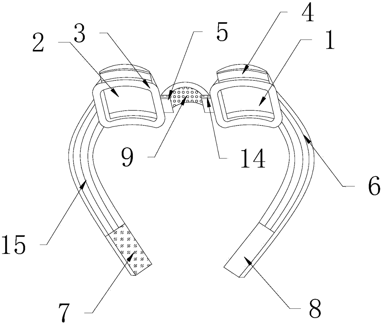 Eye shield for radiology with good air permeability