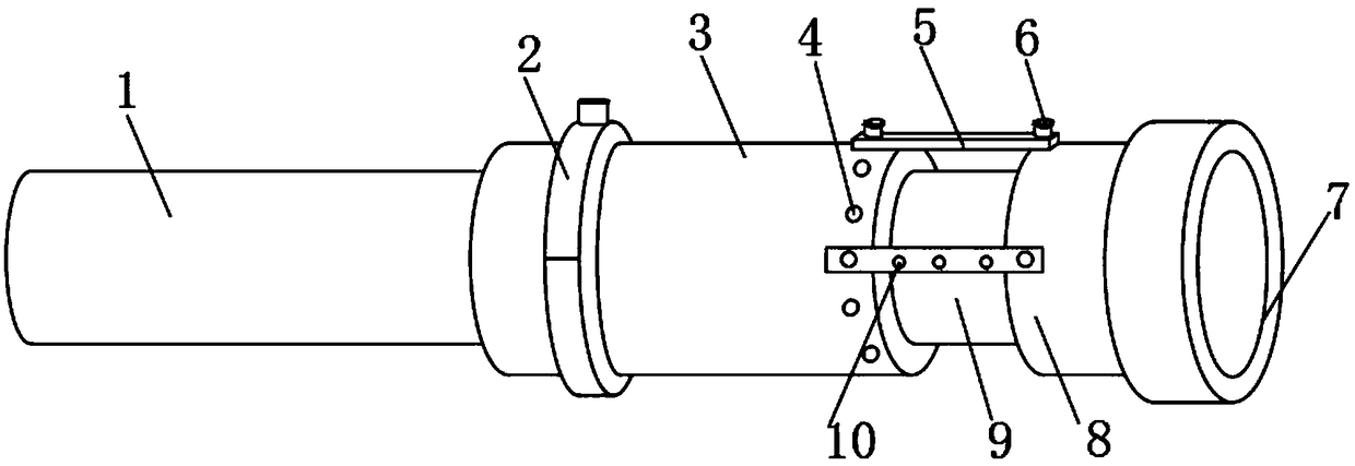 Connecting assembly for automobile exhaust pipes