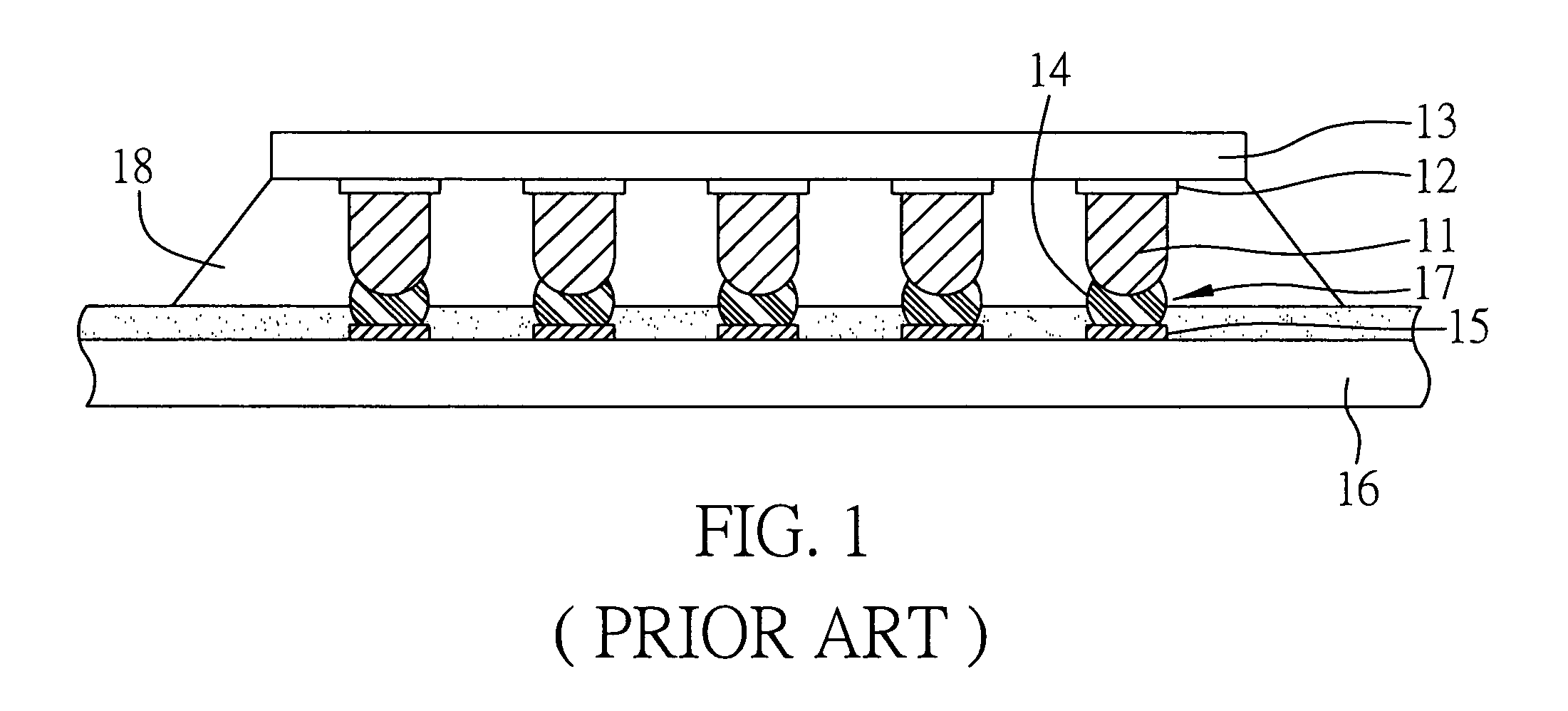 Semiconductor chip electrical connection structure