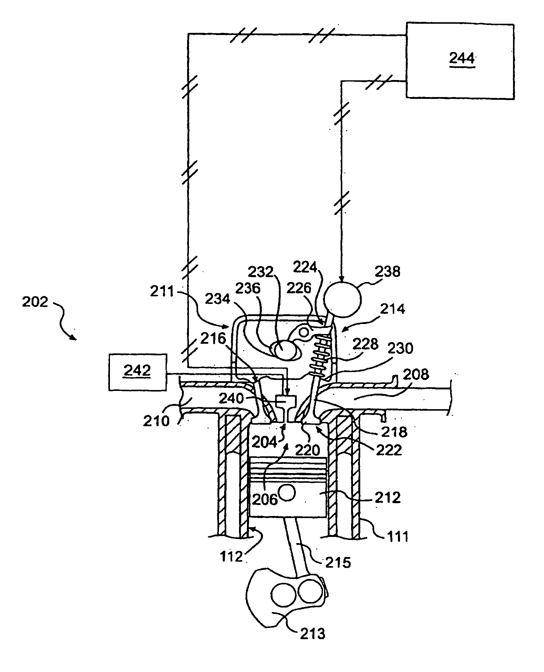 Combustion engine including engine valve actuation system