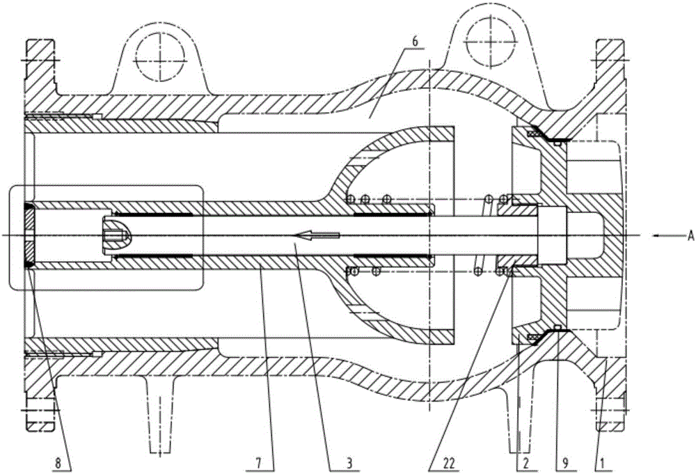 Double-seal axial-flow type check valve