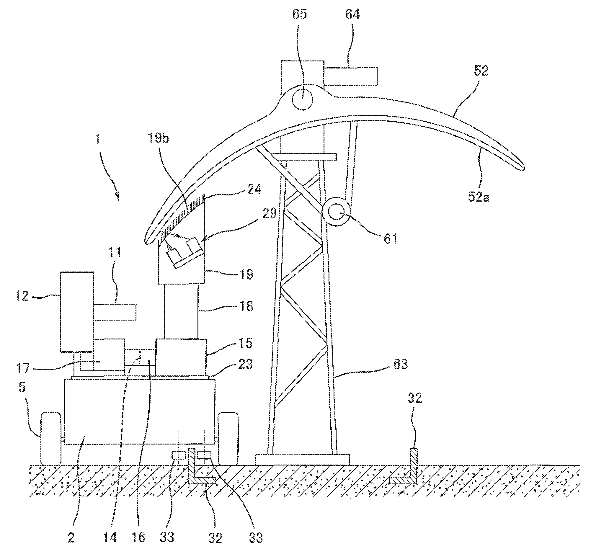 Cleaning device for sunlight collecting devices in a solar thermal electric power generation system