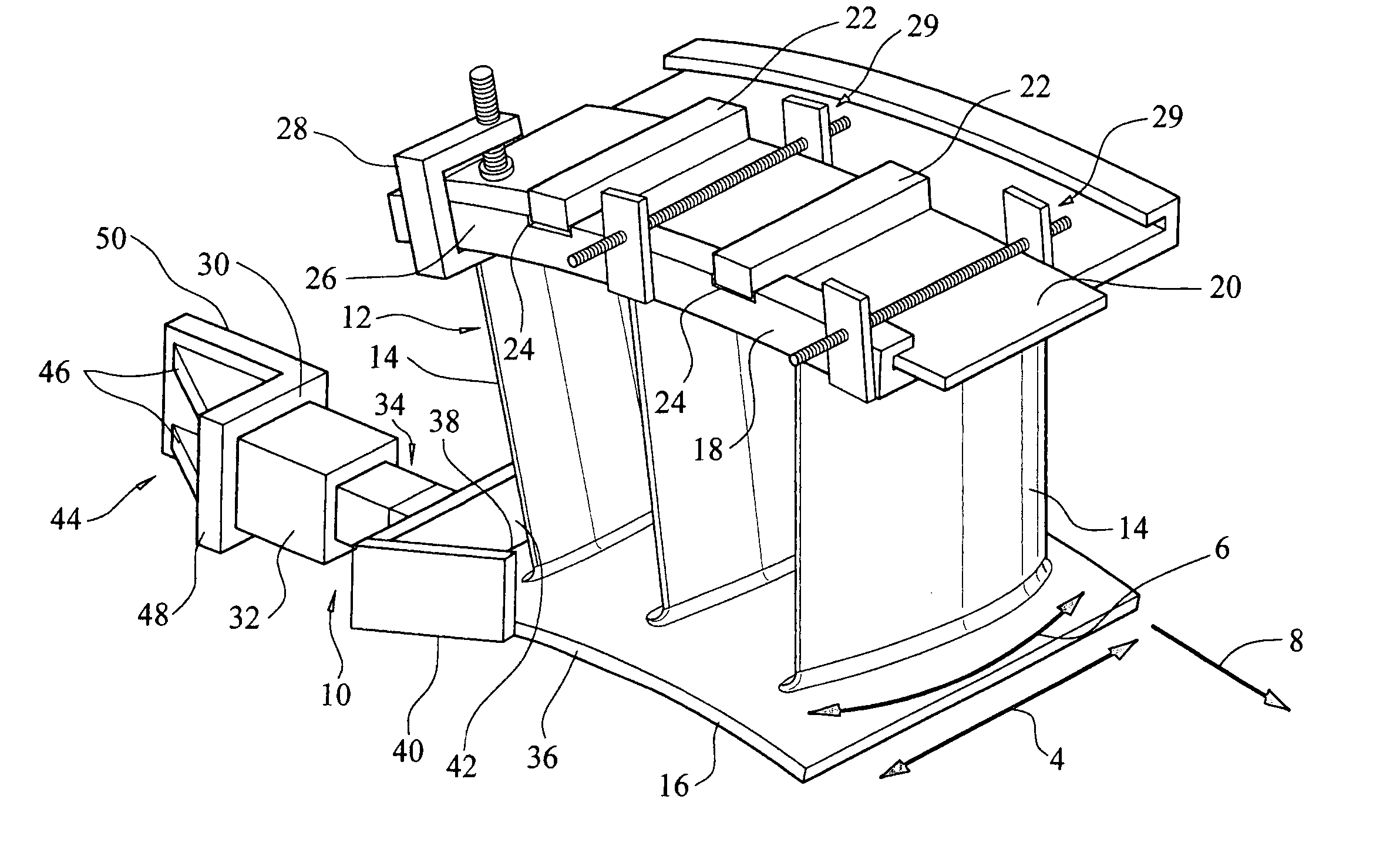 Turbine vane airfoil reconfiguration system