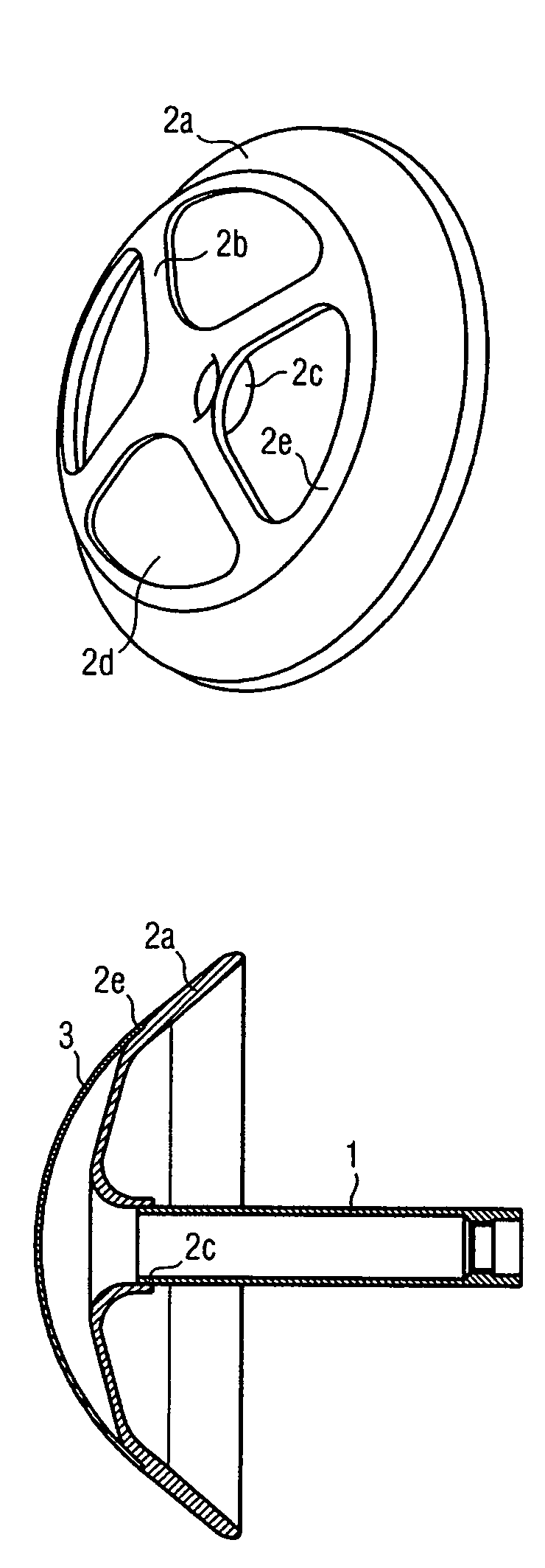 Valve element for supplementary control valve device