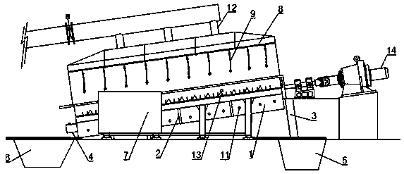 Multi-point-station automatic water spraying tin refining and crystallization device