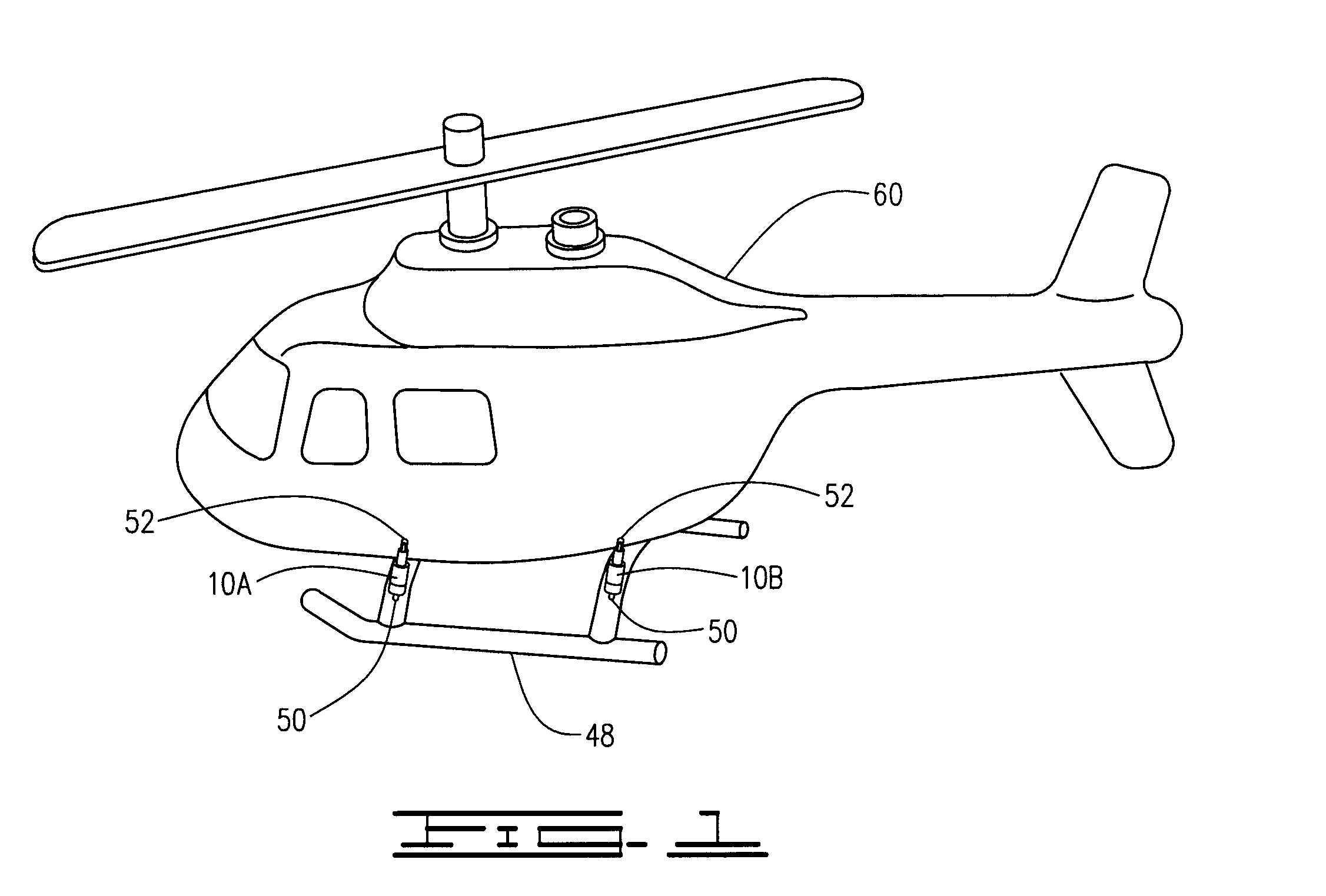 Helicopter landing gear damper