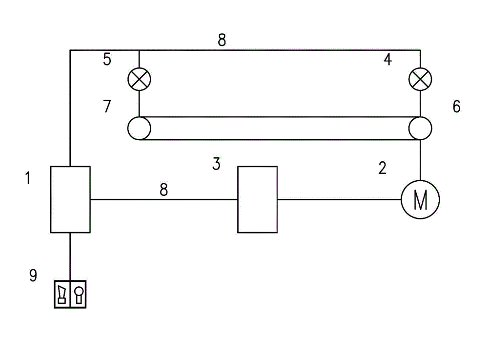 Belt conveyor slippage and fracture detection device