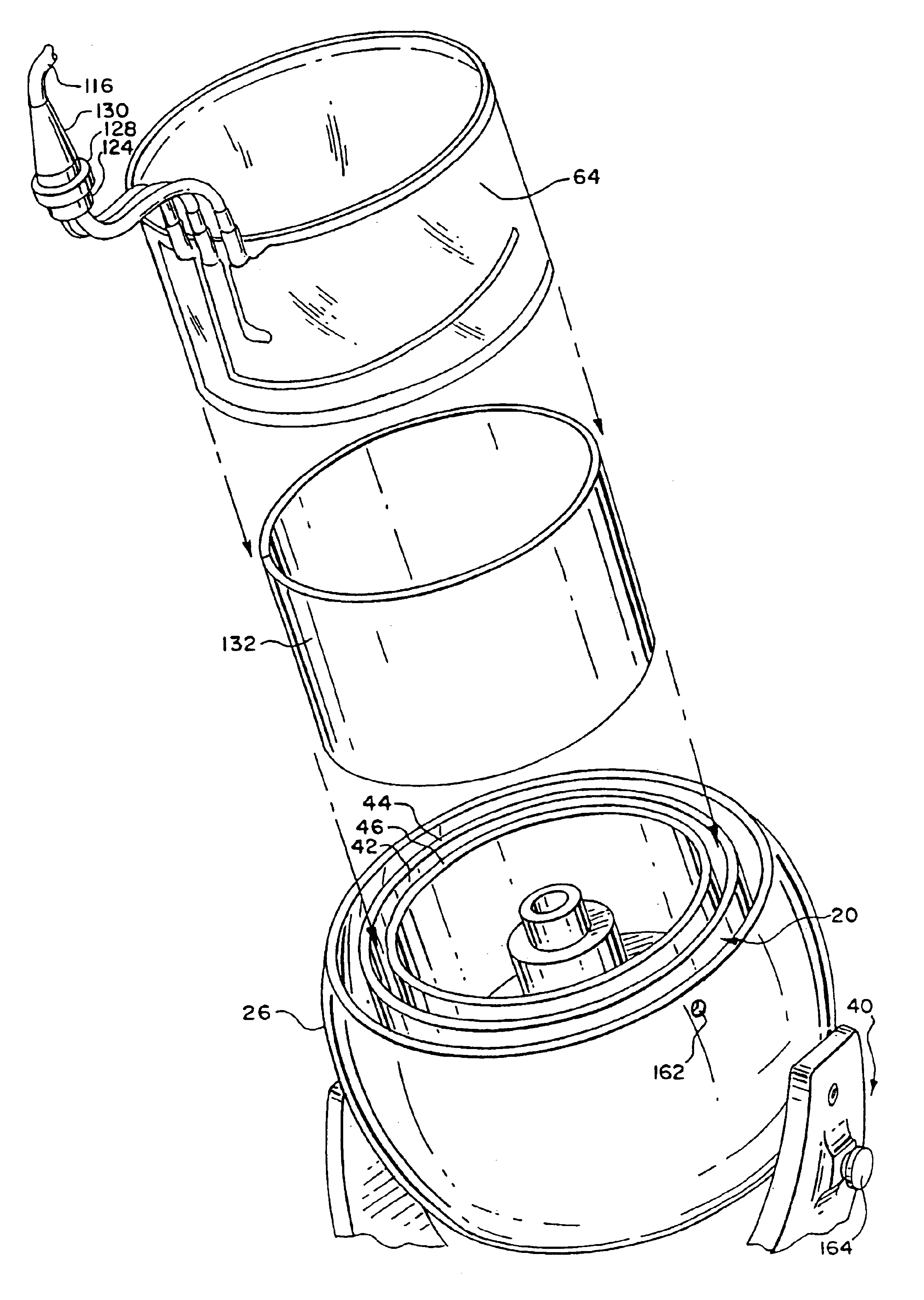 Carrier for holding a flexible fluid processing container