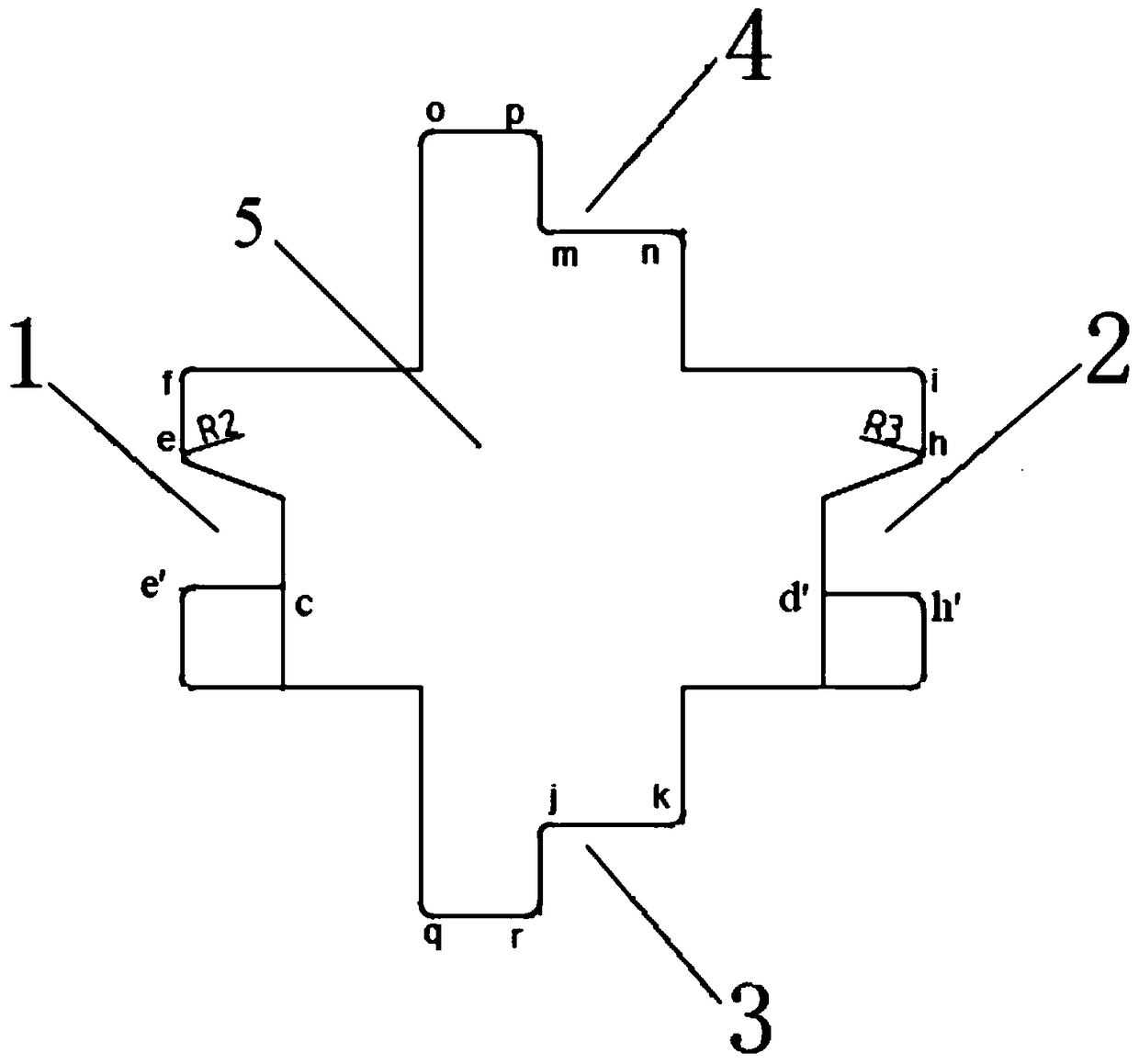 Detection tool for detecting hot-rolling forklift beam type steel size