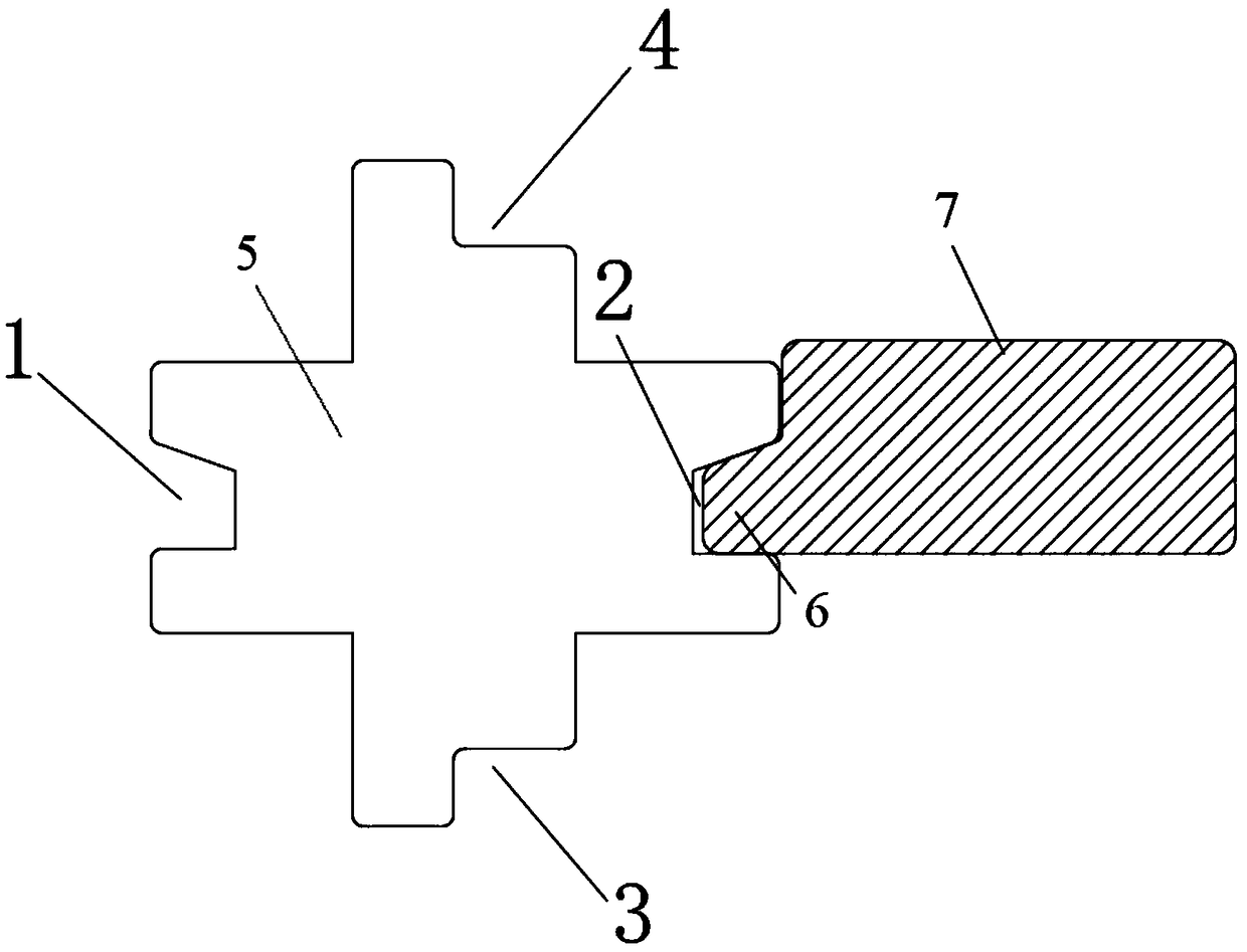 Detection tool for detecting hot-rolling forklift beam type steel size