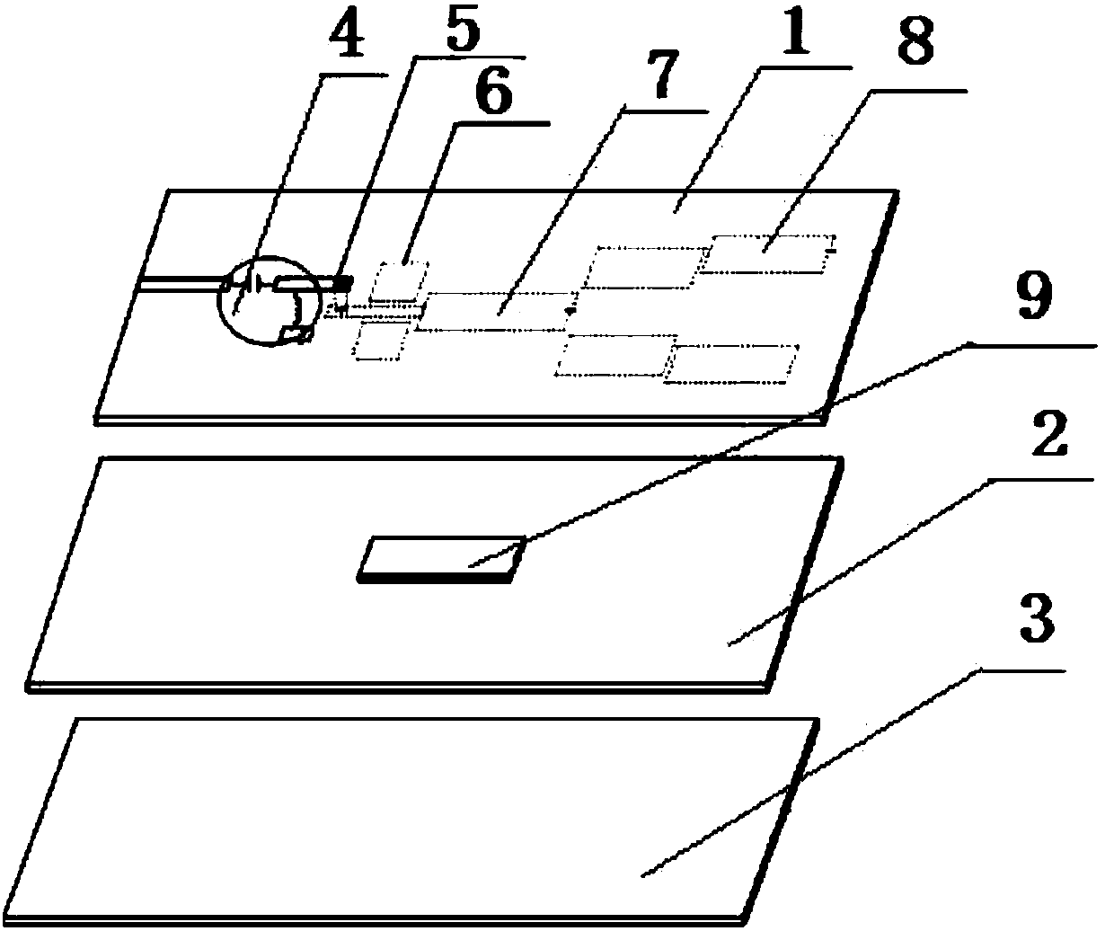 Frequency-reconfigurable microstrip patch yagi antenna and reconstruction method