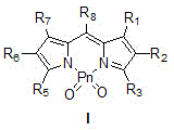 Water-soluble PnO2-PODIPY/PnO2-azaPODIPY fluorescent dye and preparation method thereof