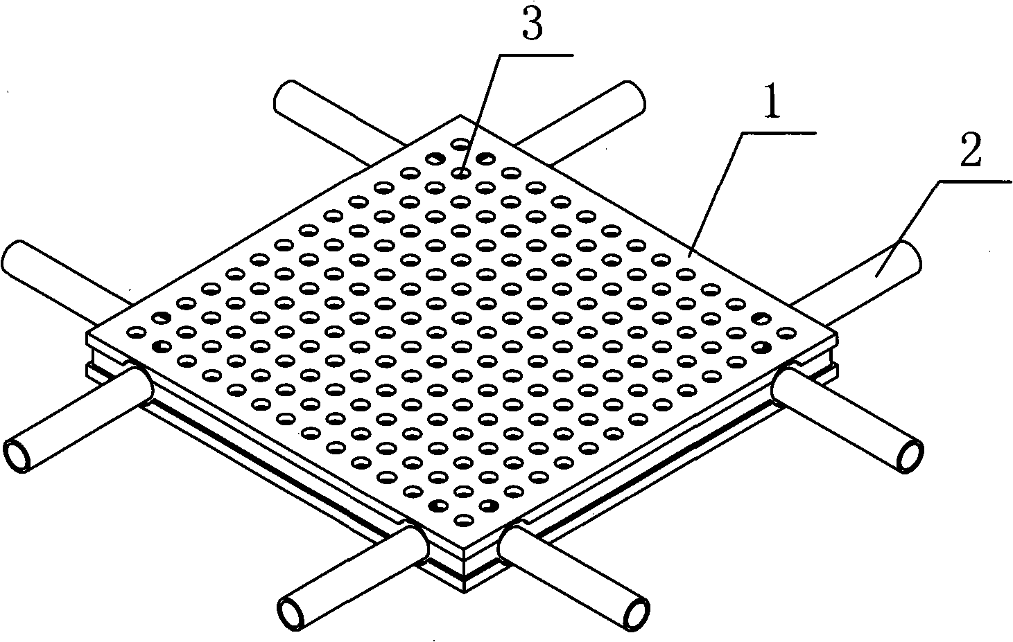 Modularized accumulated water drainage device for drainage and backfill layers of same layer