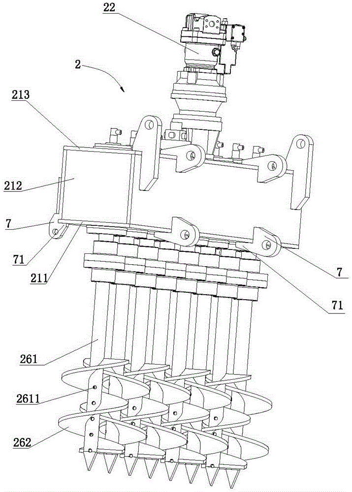 Subsoiling and smashing and ridging machine