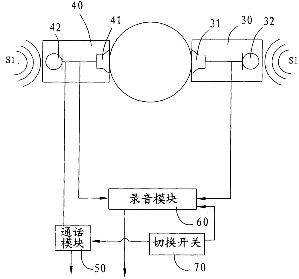 Headset assembly with recording function for communication