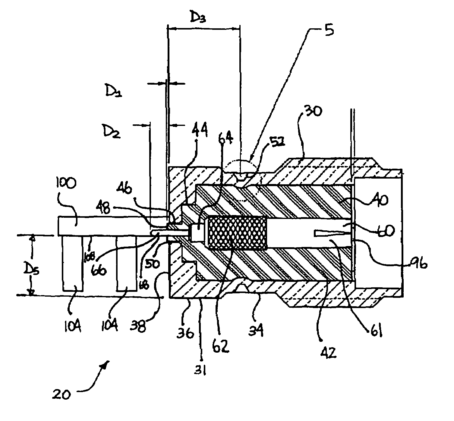 High frequency edge mount connector