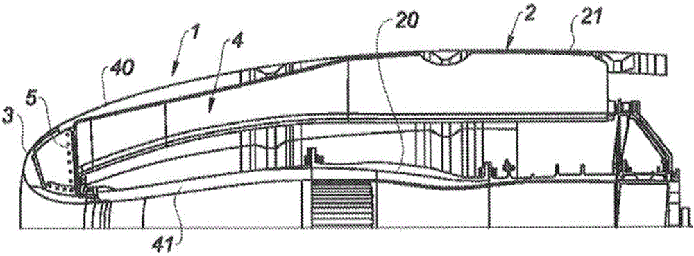 Air inlet structure for turbojet engine nacelle