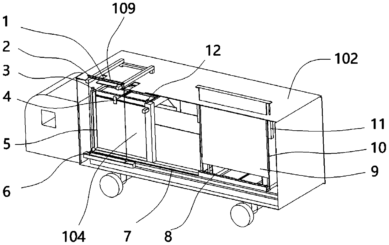 Road greening flowerpot placement structure and construction method thereof