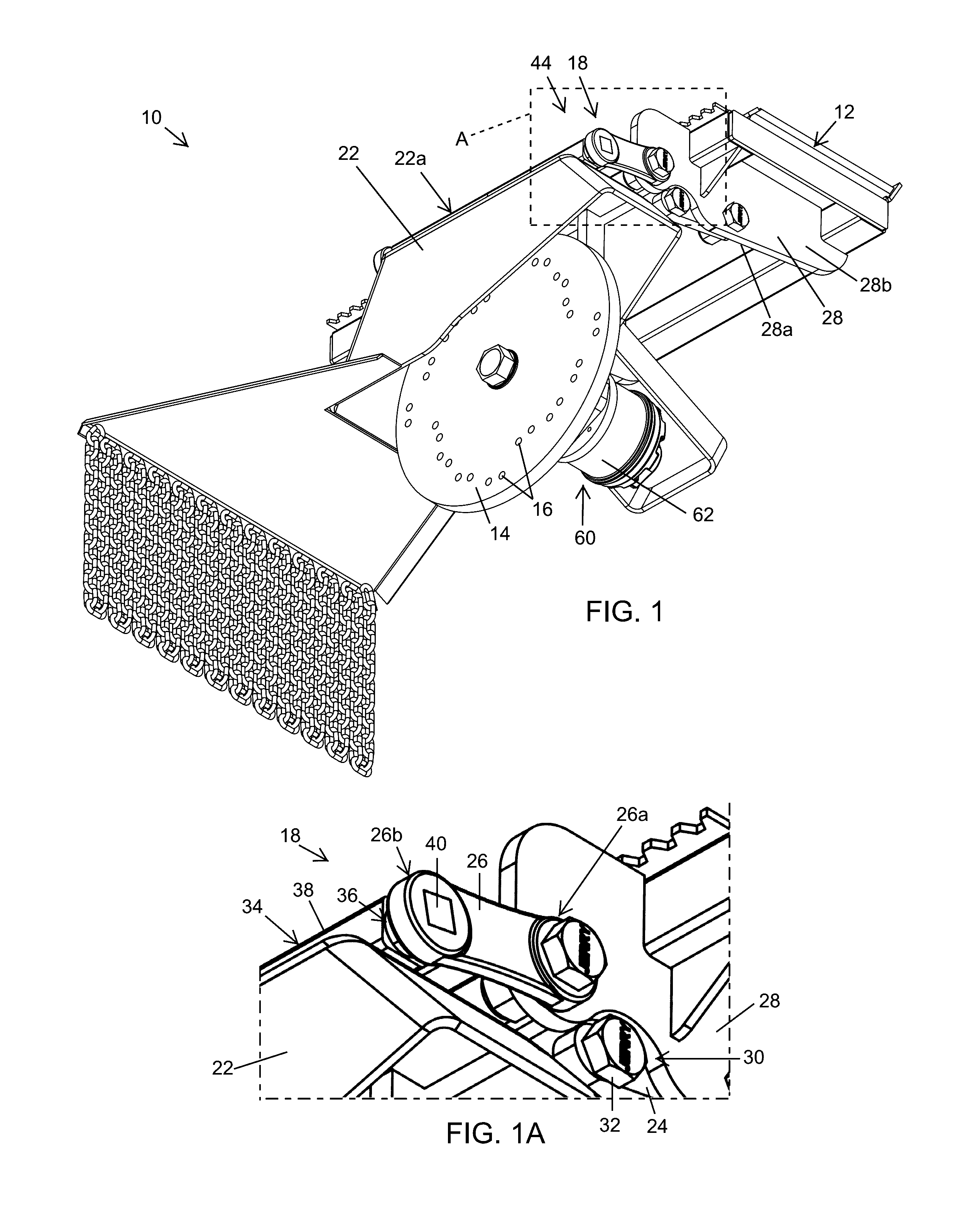 Stump grinder with cutting wheel moving and stabilizing assembly