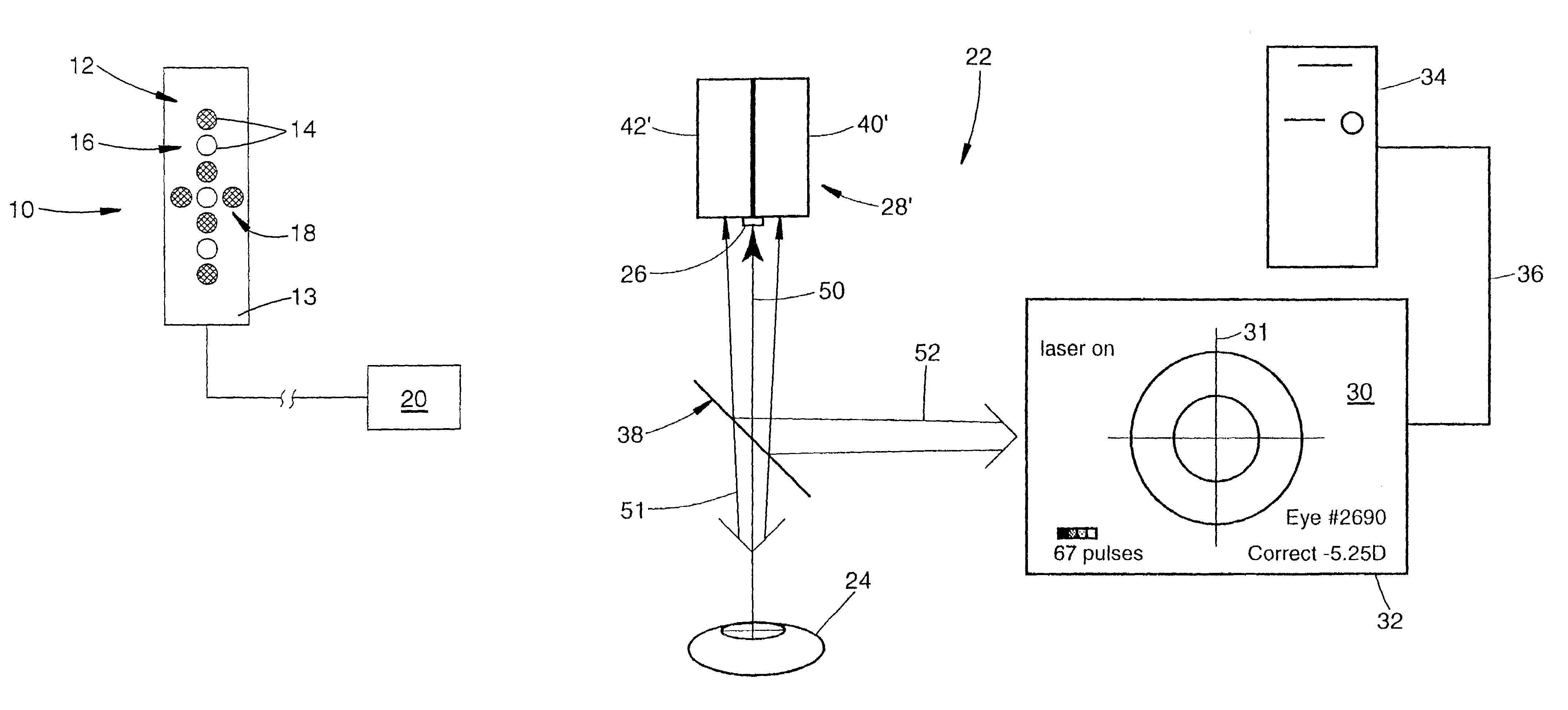 Surgical visual feedback and eye fixation method and apparatus