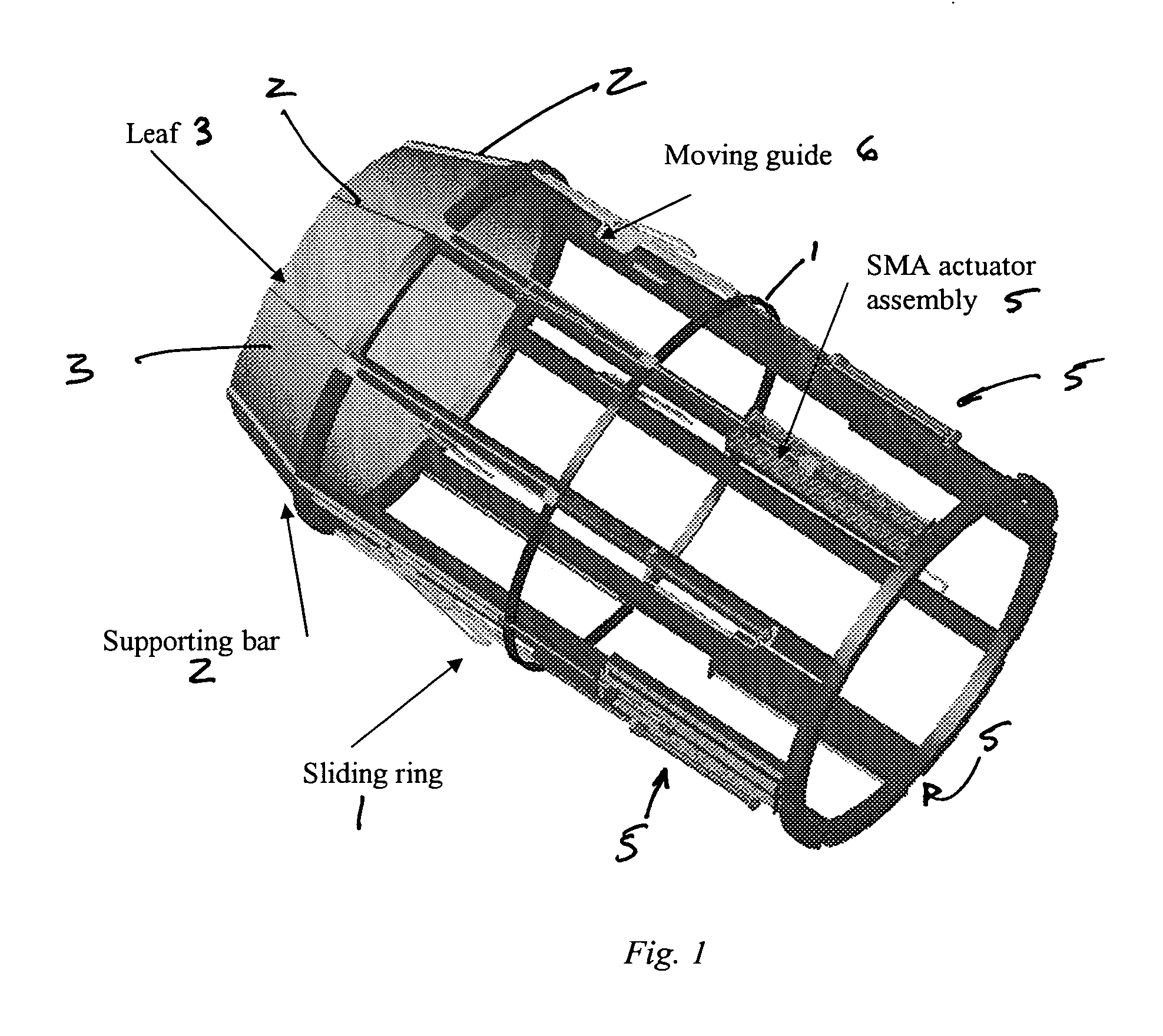 Shape memory alloy actuated adaptive exhaust nozzle for jet engine