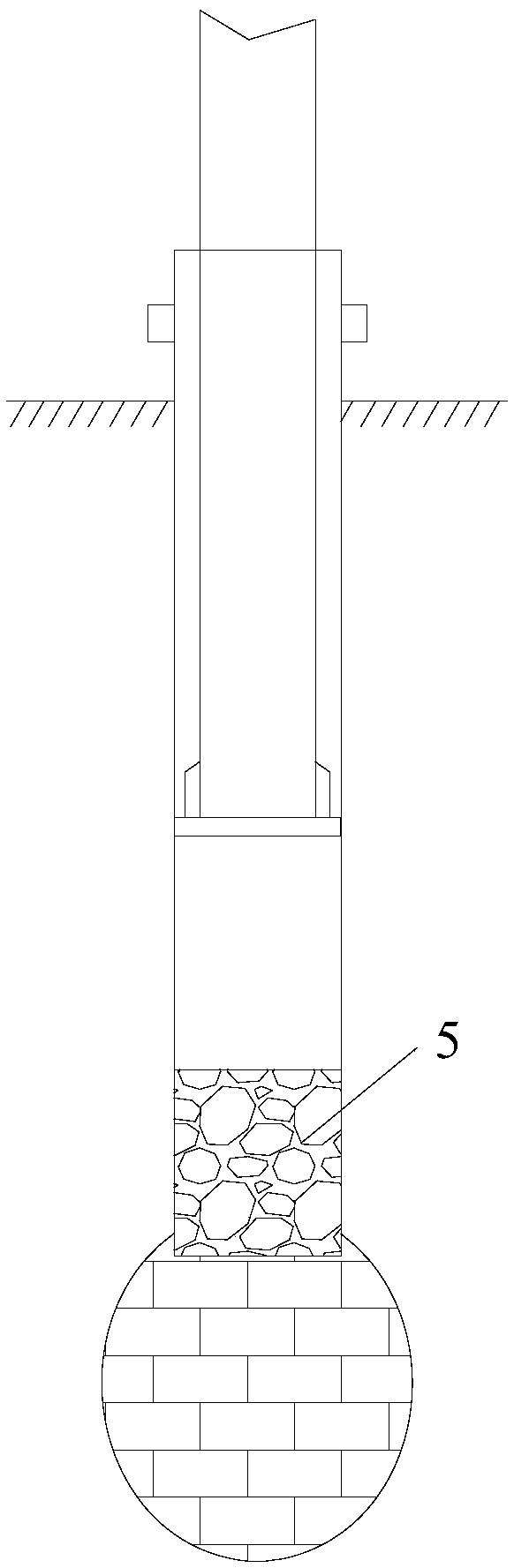 Pile-forming method of cast-in-place pile with internal ramming and enlarging sinking pipe in deep clay stratum