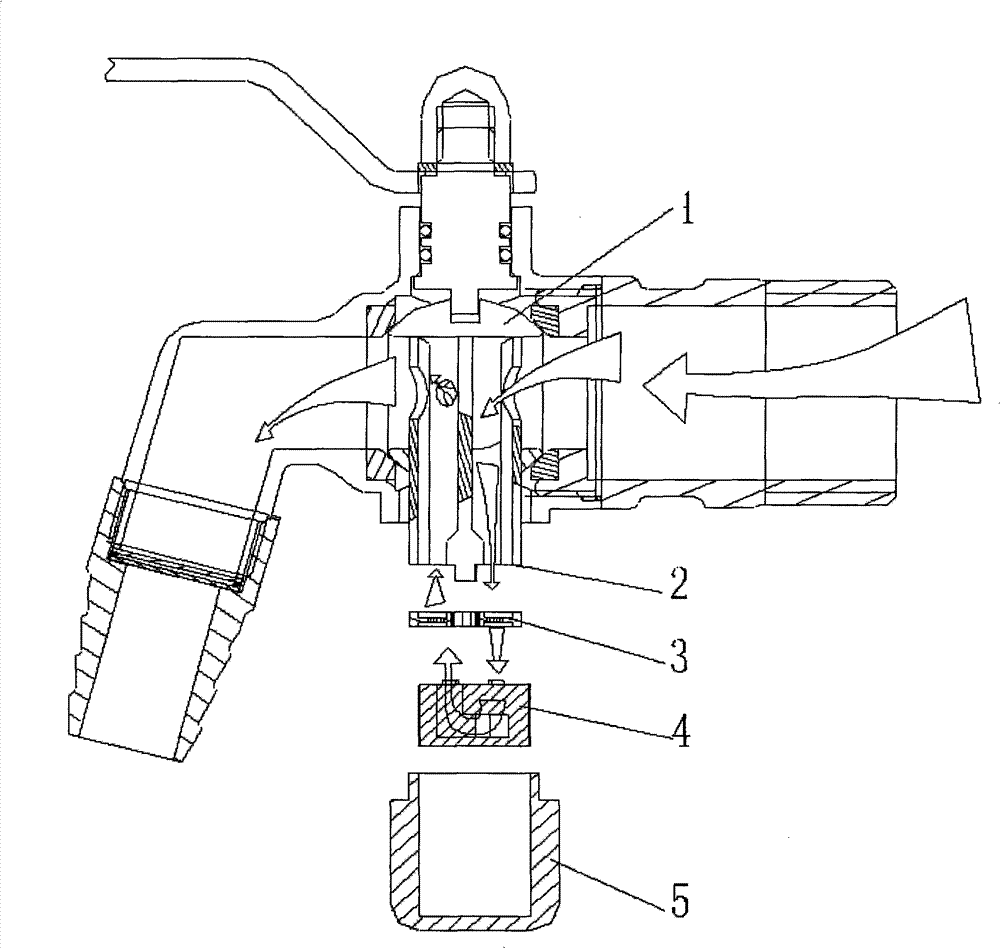 Self-cleaning filter water faucet structure and self-cleaning method thereof