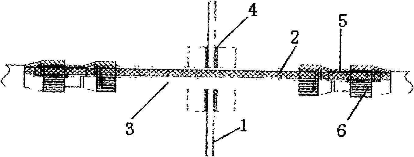 Through wall device for screening wire of electromagnetic screening chamber