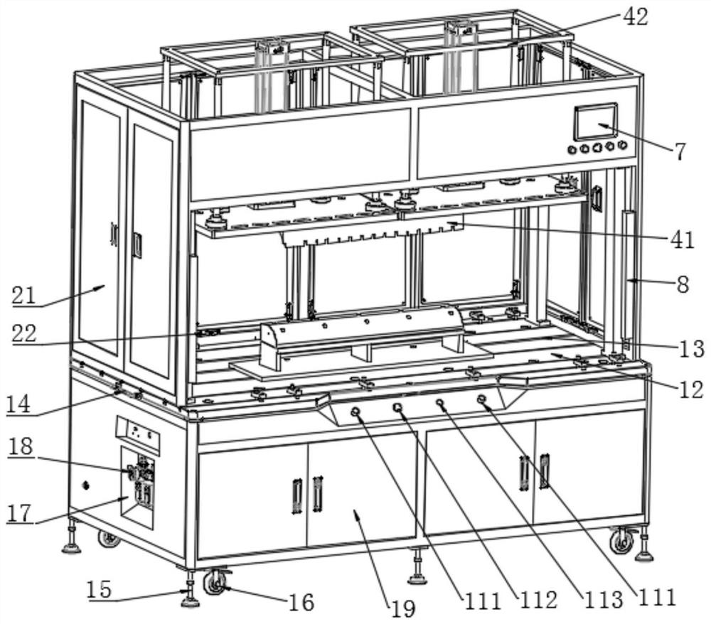 Sponge pressing and pasting device