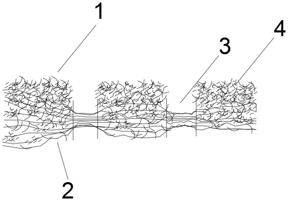 A kind of spunlace composite non-woven fabric formed by inclined net forming on-line spunbond and its preparation method