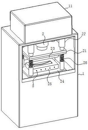 A stamping die for automobile front beam tube