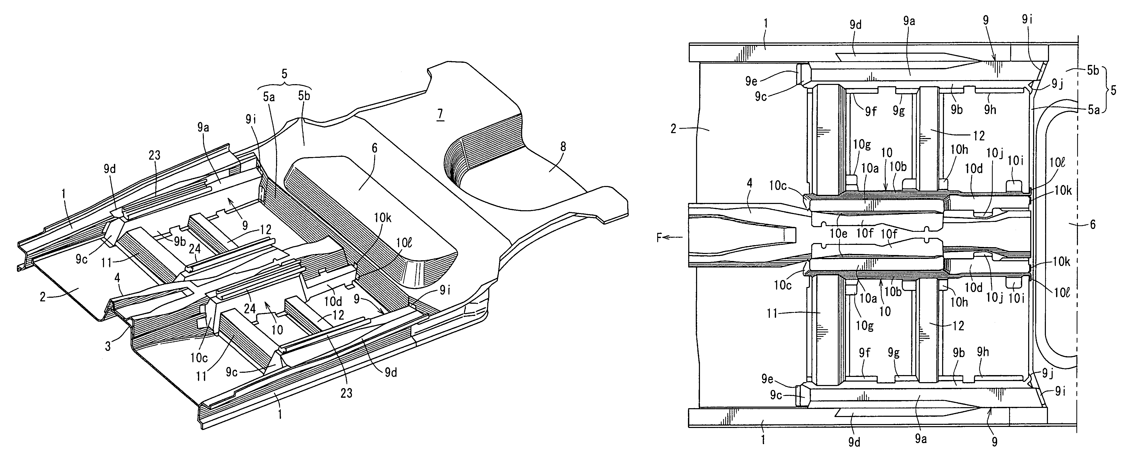 Lower vehicle body structure of vehicle