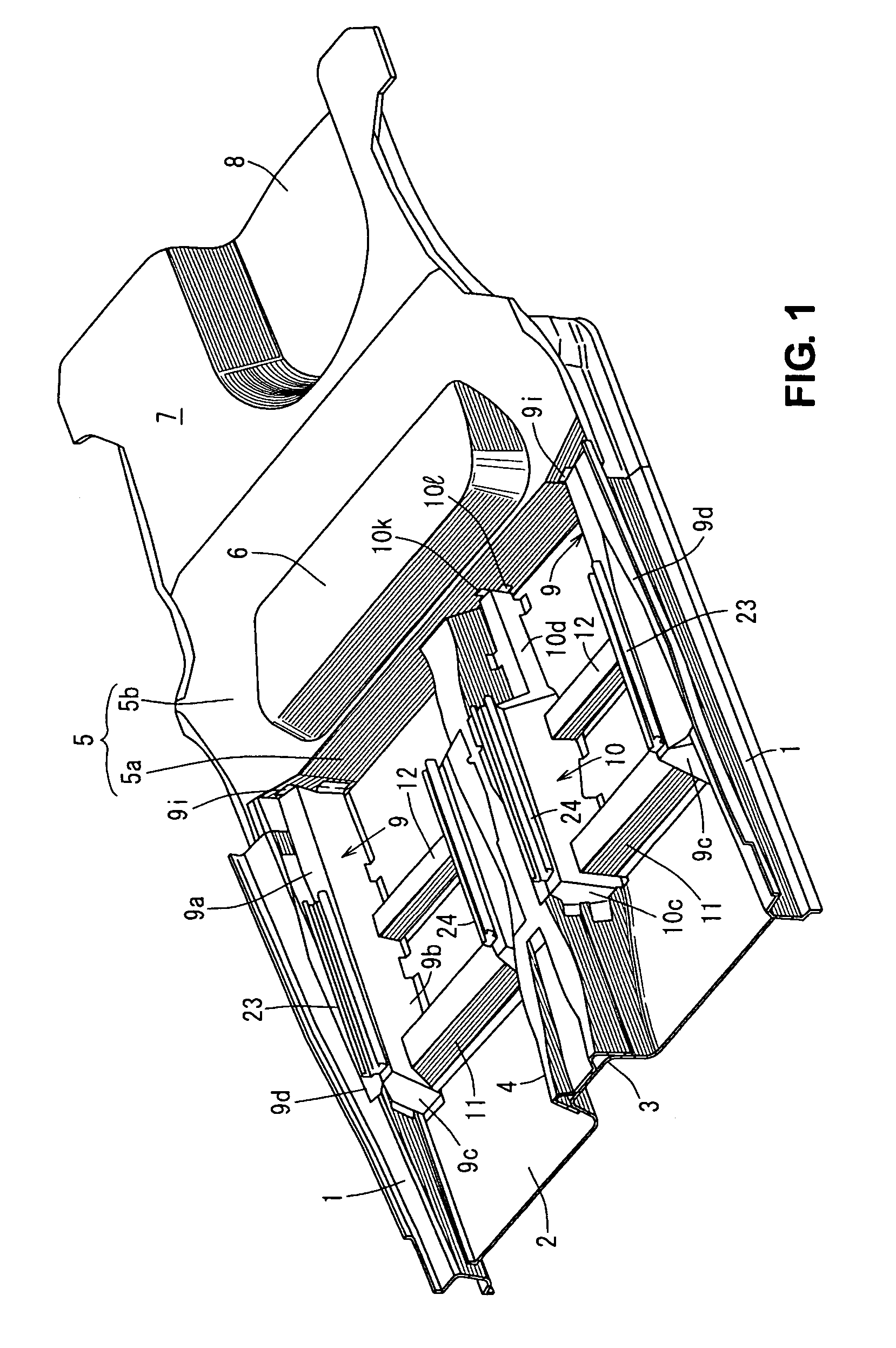 Lower vehicle body structure of vehicle