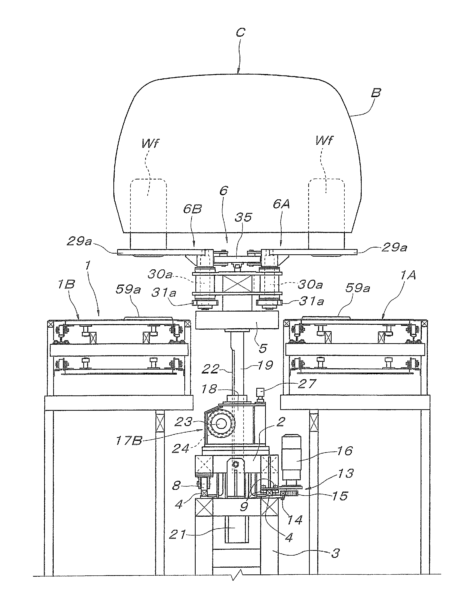 Apparatus for transferring vehicles onto conveyor