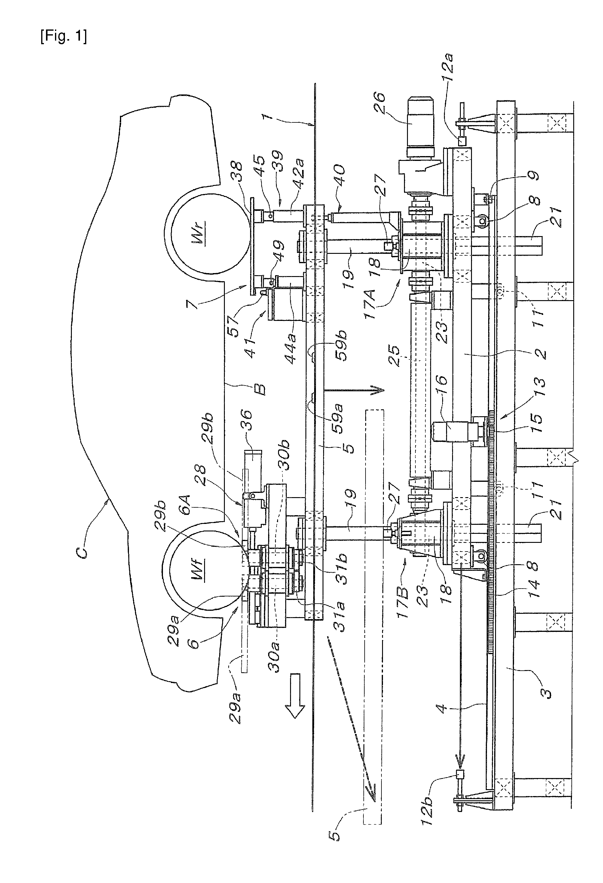 Apparatus for transferring vehicles onto conveyor