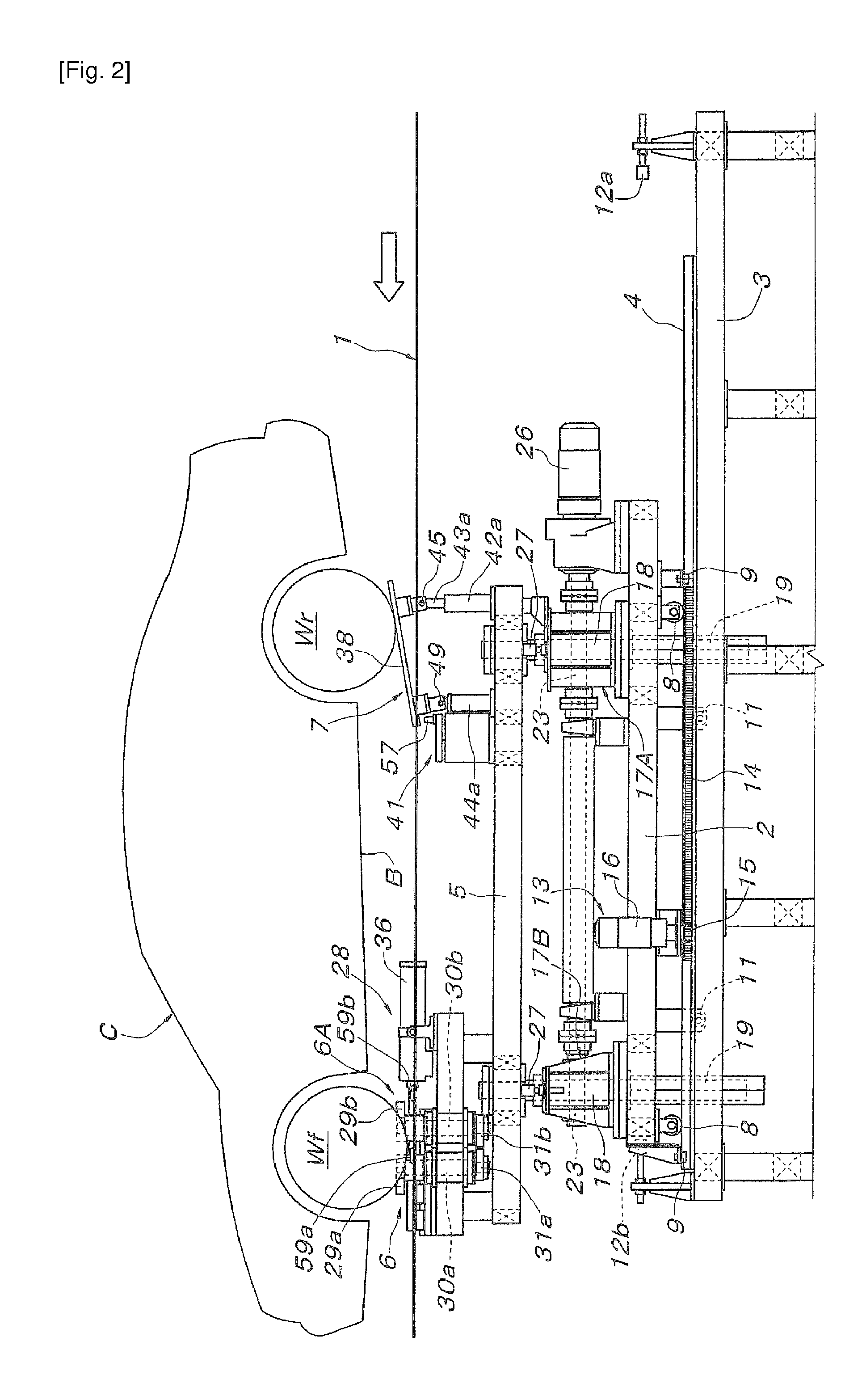 Apparatus for transferring vehicles onto conveyor