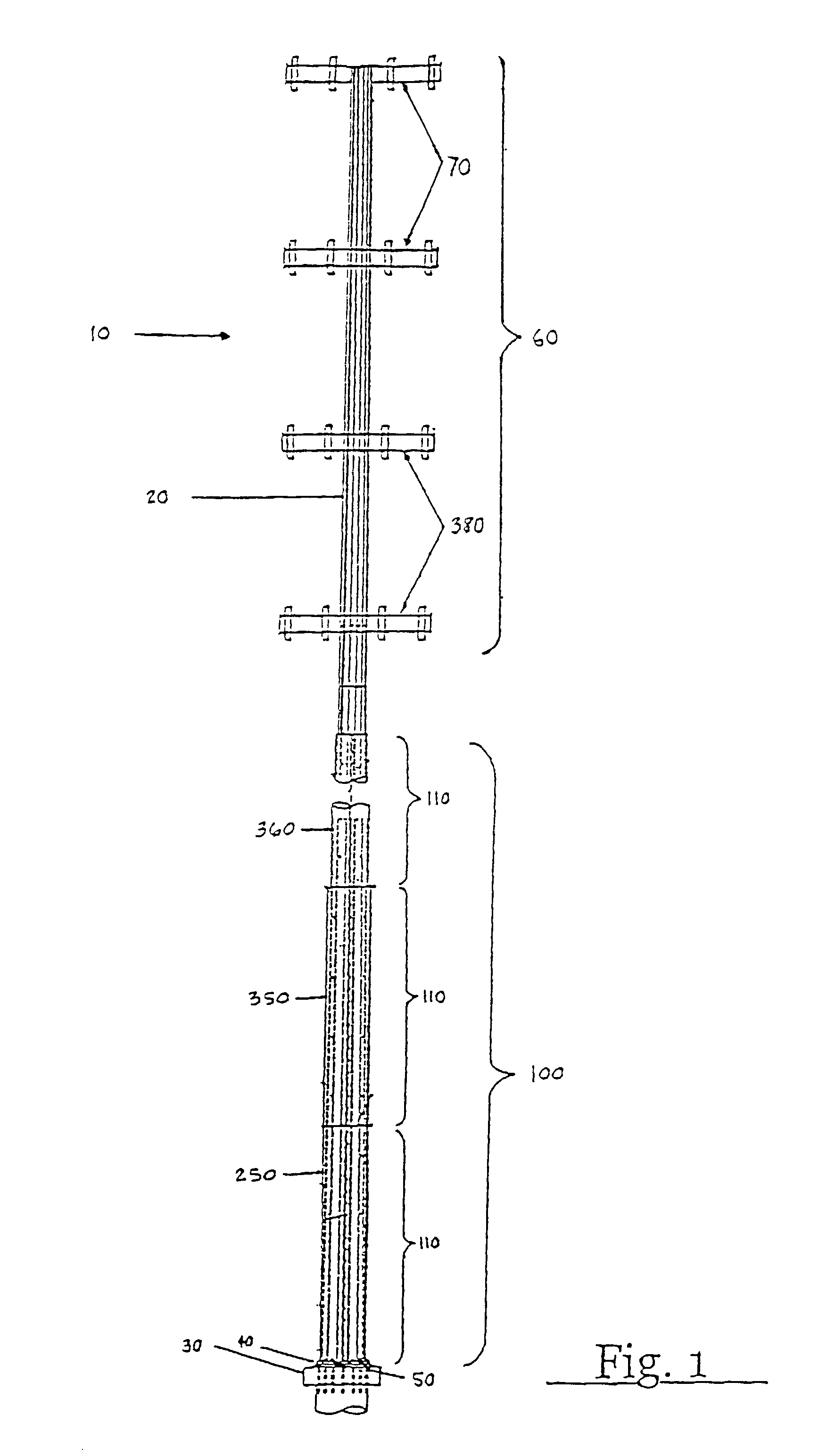 Method and apparatus for increasing the capacity and stability of a single-pole tower