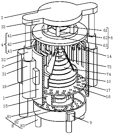 Raw material crushing and screening device for feed production