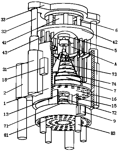 Raw material crushing and screening device for feed production