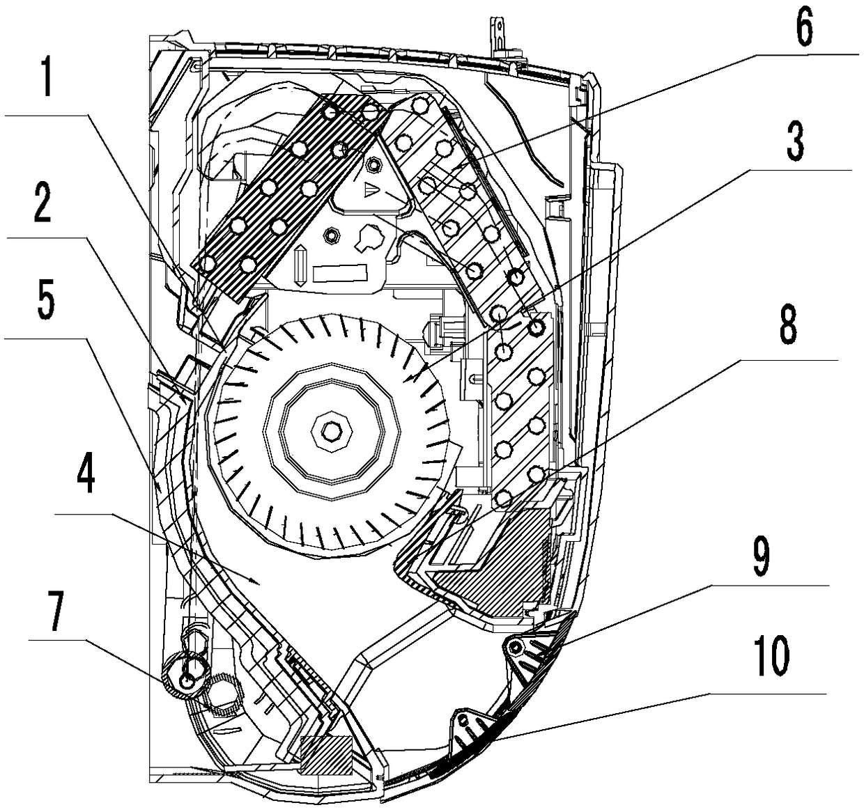 Bottom shell structure of indoor unit, indoor unit and method for improving noise of indoor unit