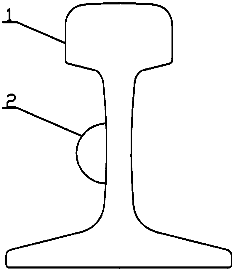 Ultrasonic detection block device for steel rail welded with cable on rail waist and detection method