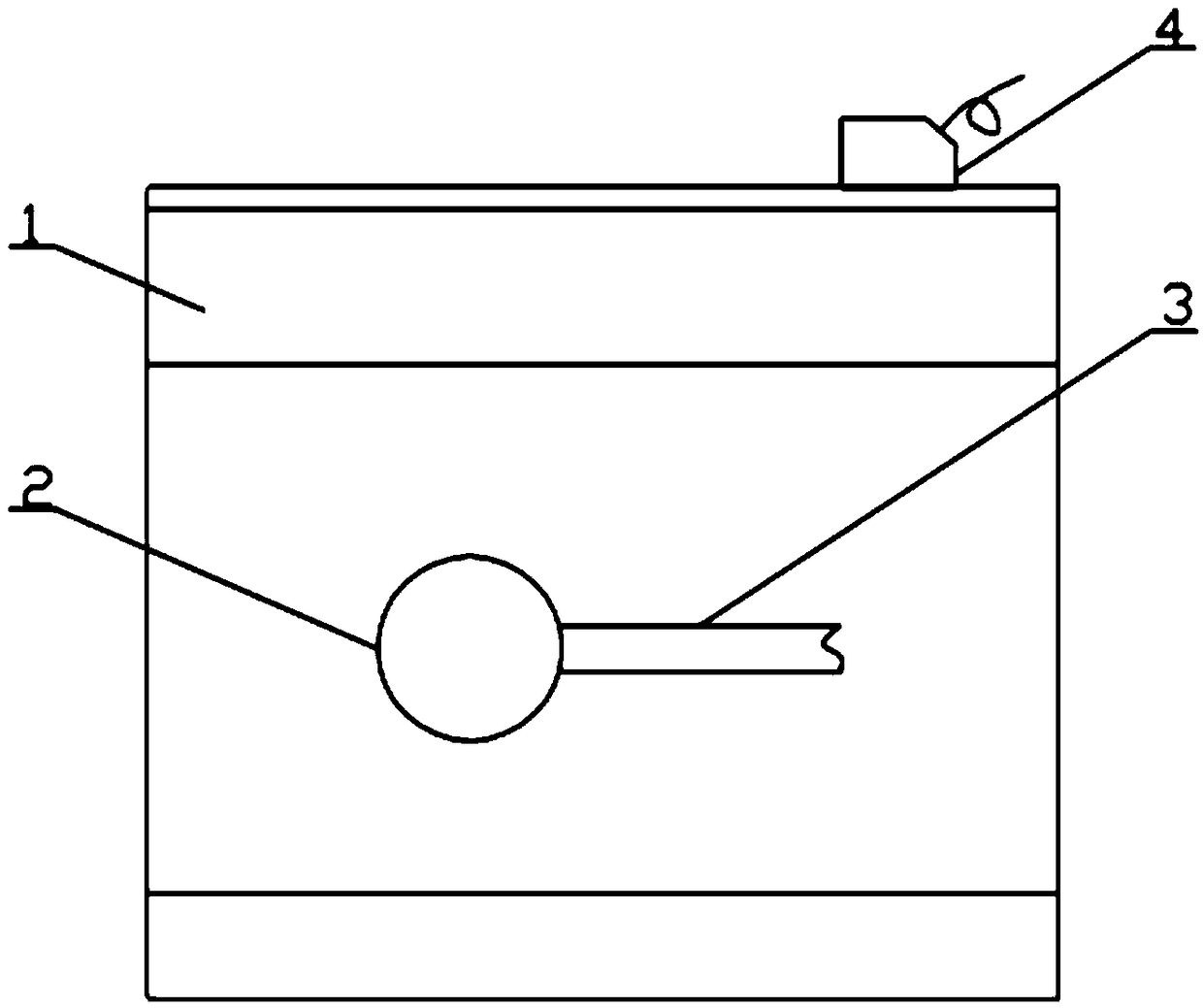 Ultrasonic detection block device for steel rail welded with cable on rail waist and detection method