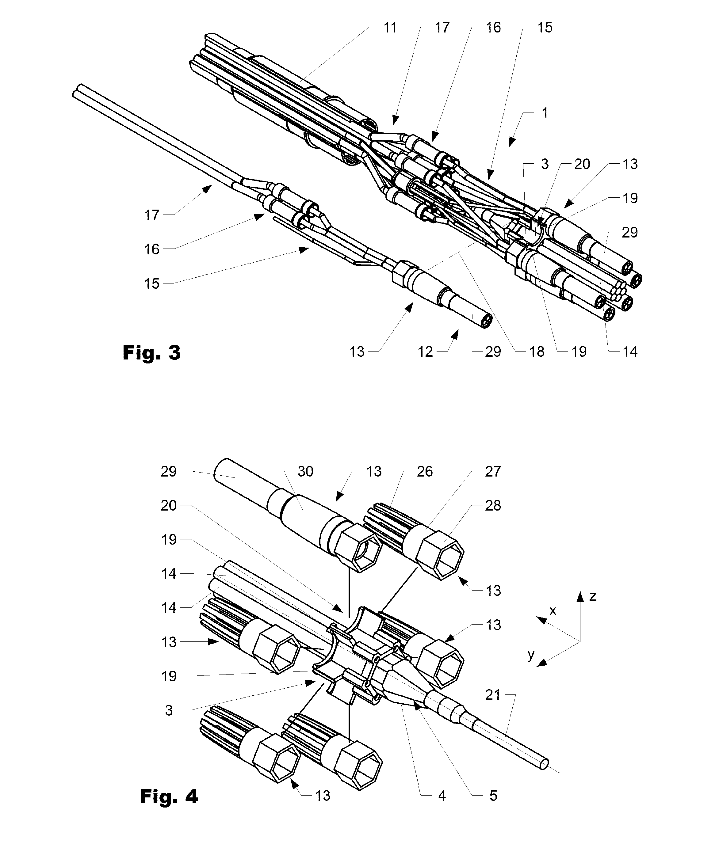 Environmentally sealed cable breakout assemblies