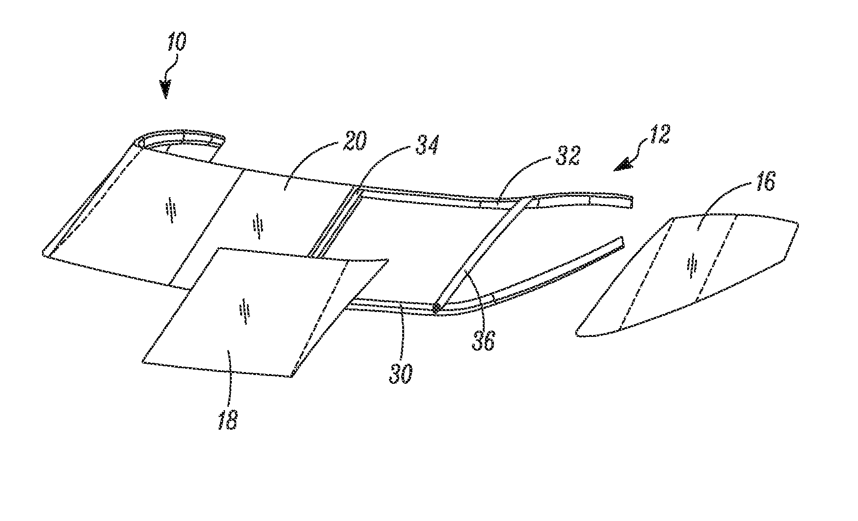 Boat windshield with hidden frame structure